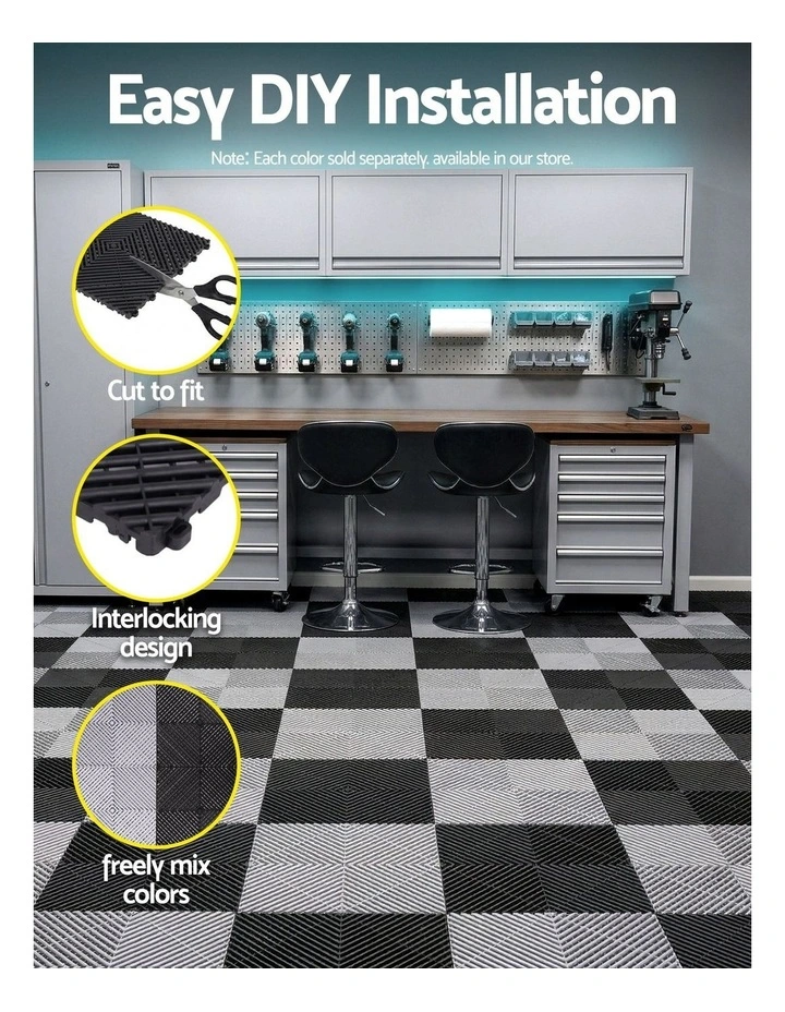 Garage Floor Tiles 20 Pieces in Black image 7