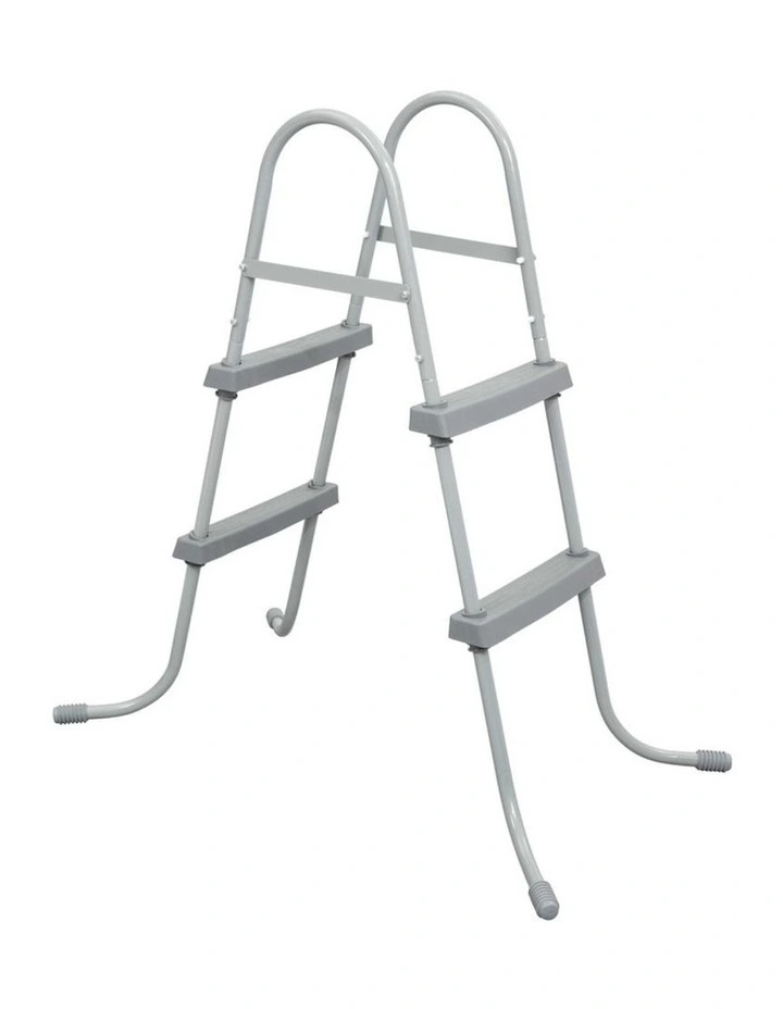 Ladder 2 Step Above Ground Swimming Pools Removable Steps Stairs 84cm in Grey image 1