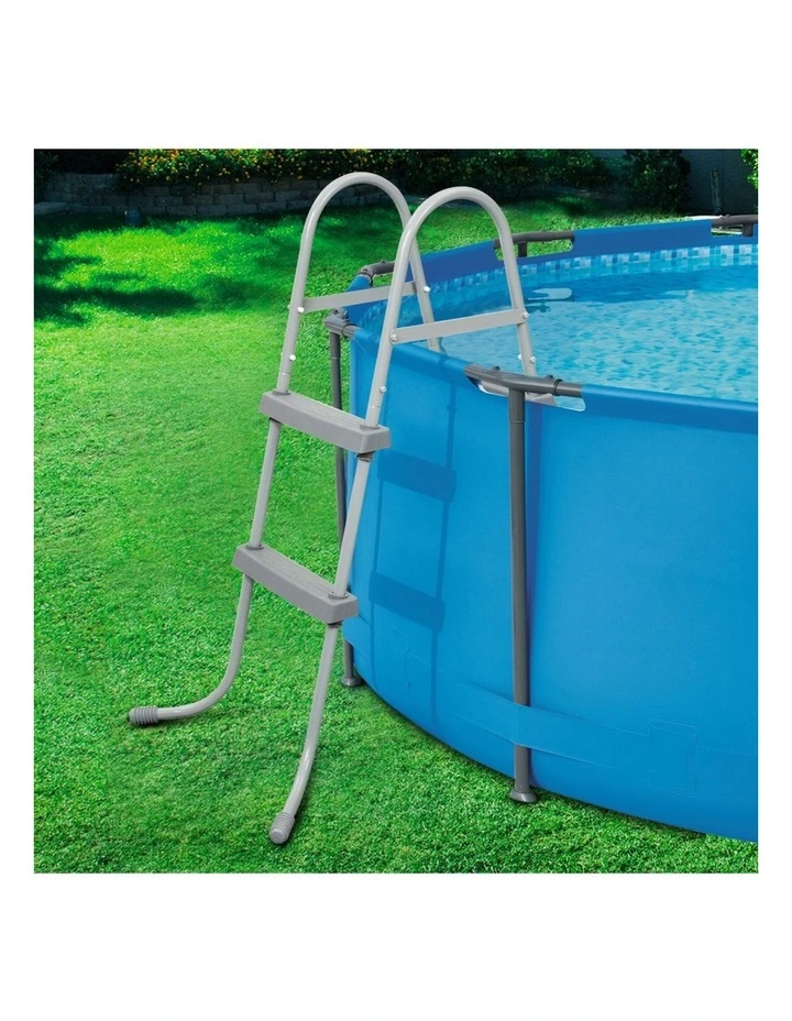 Ladder 2 Step Above Ground Swimming Pools Removable Steps Stairs 84cm in Grey image 3