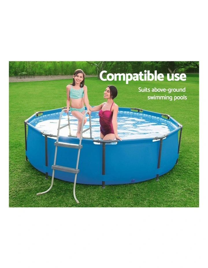 Ladder 2 Step Above Ground Swimming Pools Removable Steps Stairs 84cm in Grey image 6