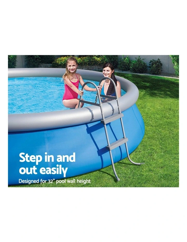 Ladder 2 Step Above Ground Swimming Pools Removable Steps Stairs 84cm in Grey image 7