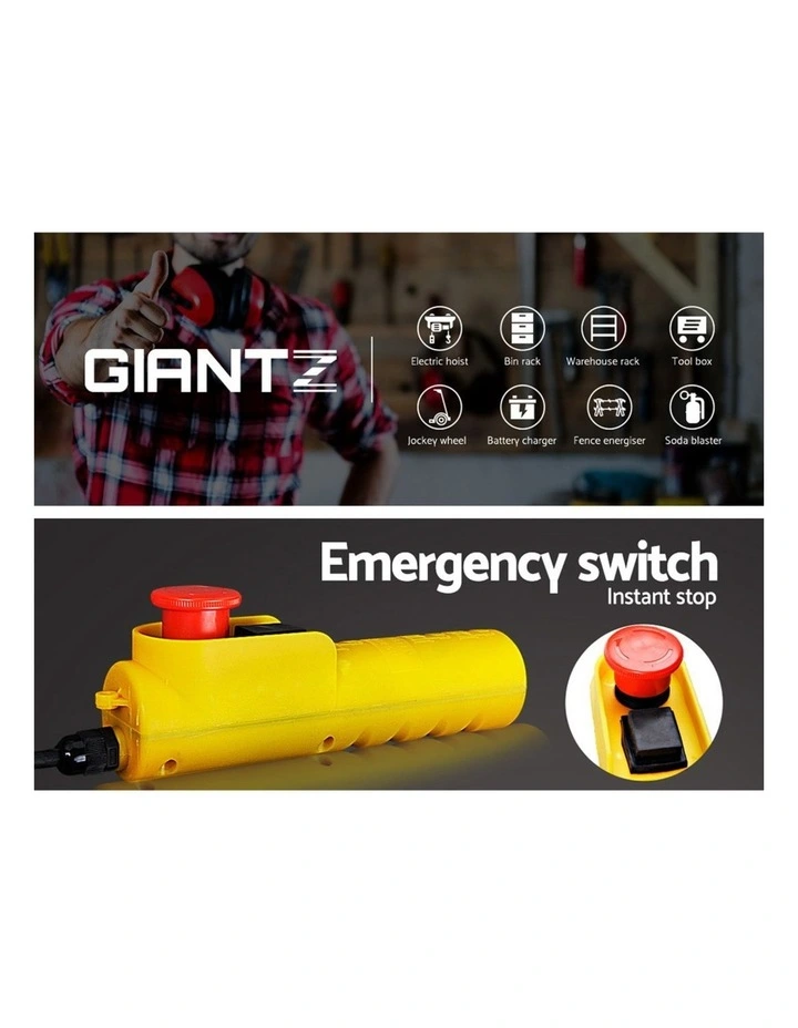 Cable 20M Rope Tool Remote Chain Lifting Electric Hoist Winch 500/1000KG image 6