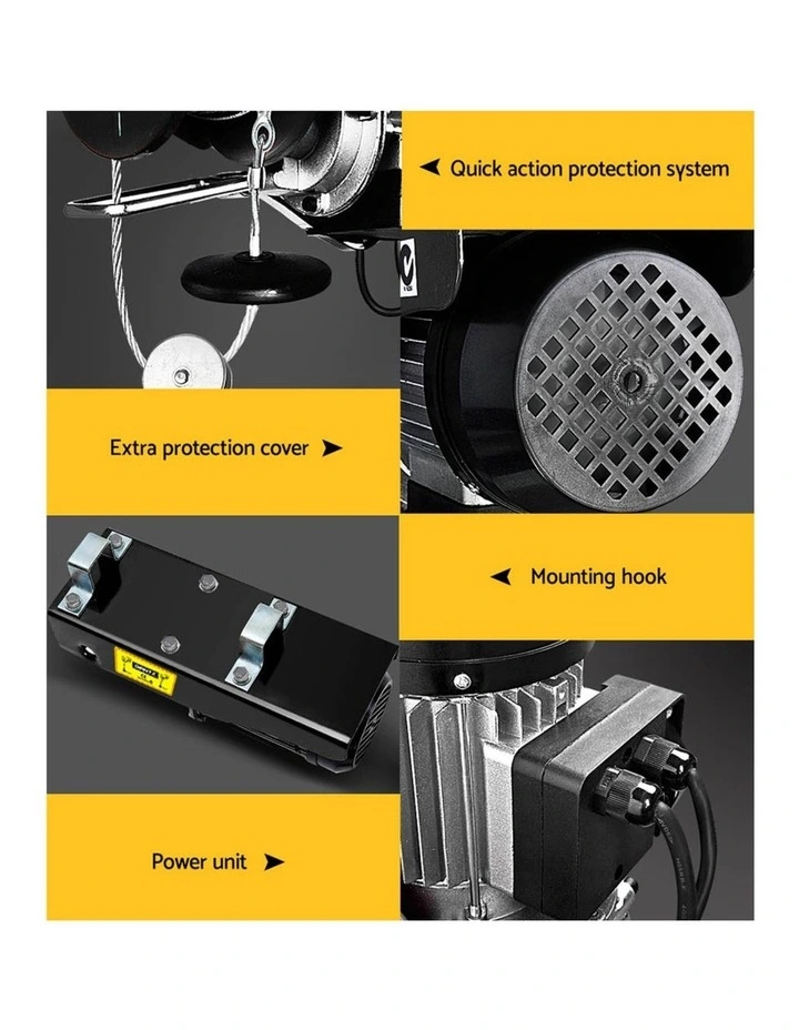 Cable 20M Rope Tool Remote Chain Lifting Electric Hoist Winch 500/1000KG image 7