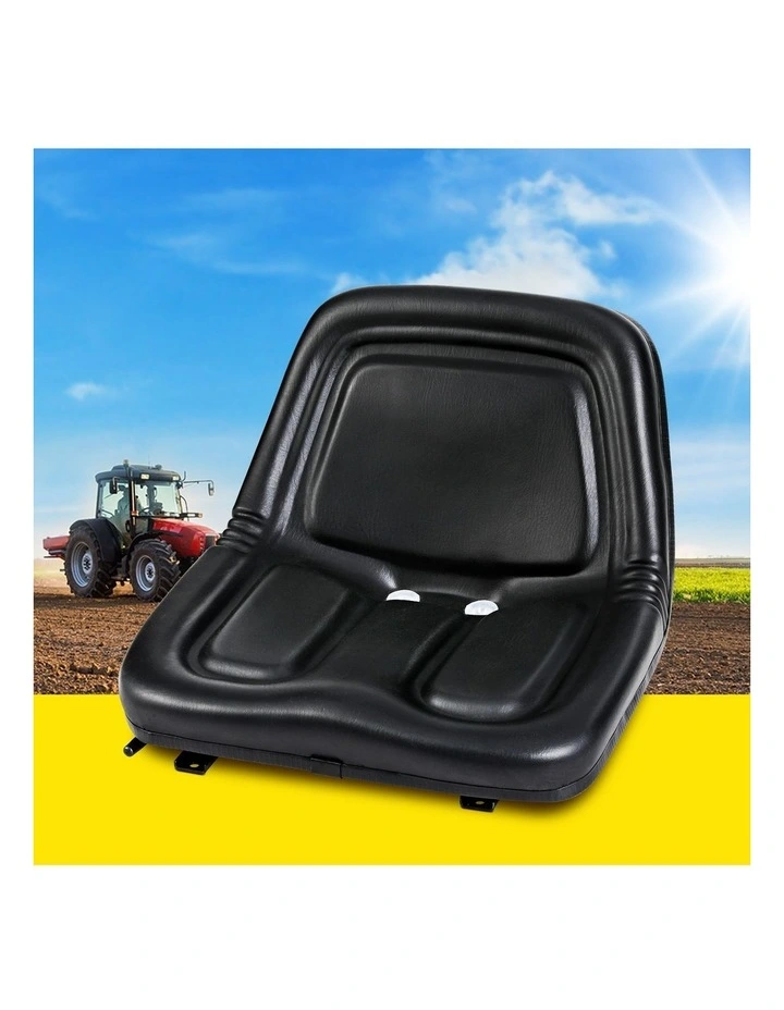 PU Leather Forklift Excavator Universal Backrest Truck Chair in Black image 3