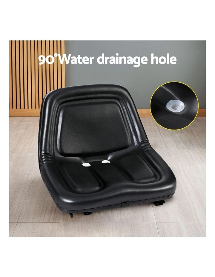 PU Leather Forklift Excavator Universal Backrest Truck Chair in Black image 6