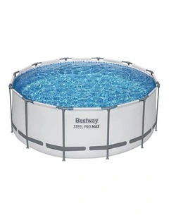 Above Ground Pools Round Filter Pump Cover Ladder Swimming Pool 366cm in White