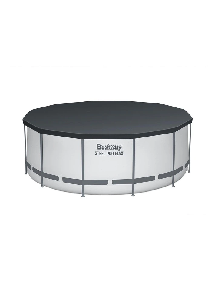 Above Ground Pools Round Filter Pump Cover Ladder Swimming Pool 366cm in White image 2