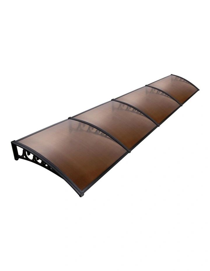 Window Door Awning 1mx4m in Brown/Black image 1