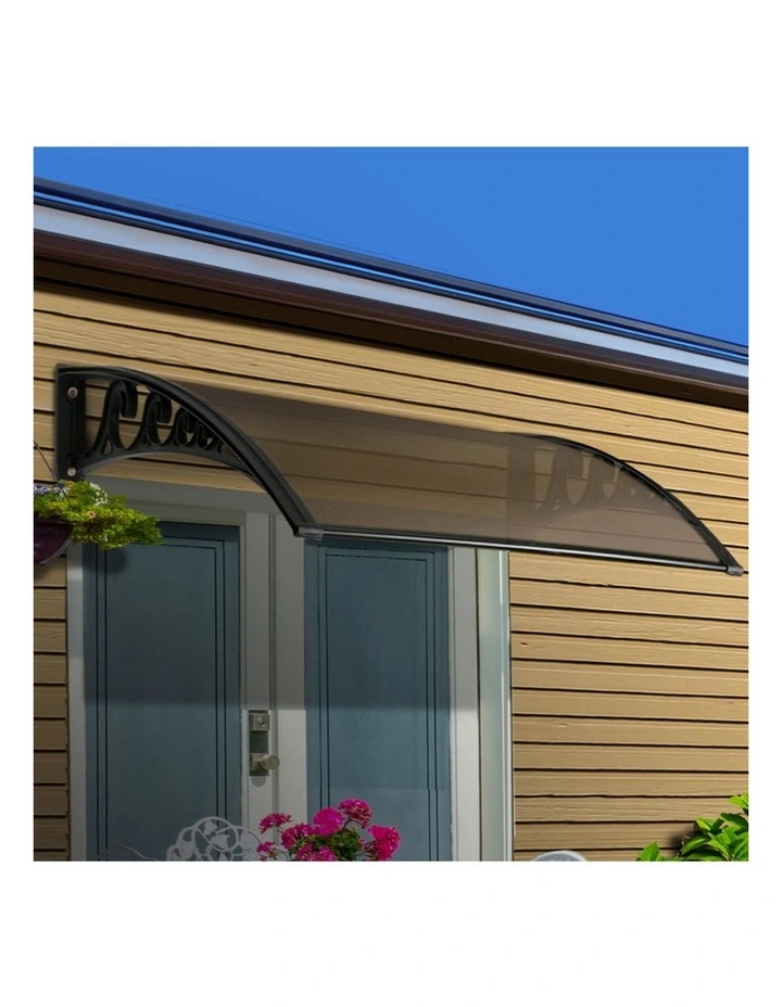 Window Door Awning 1mx4m in Brown/Black image 3