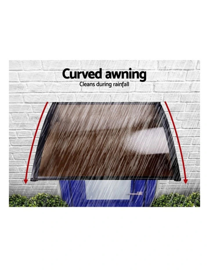 Window Door Awning 1mx4m in Brown/Black image 5