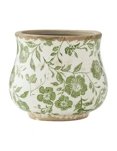 Leaf Pot Planter 16x16x13.5cm in Green