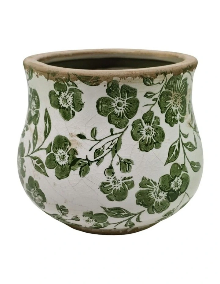 Leaf Pot Planter 16x16x13.5cm in Green image 3