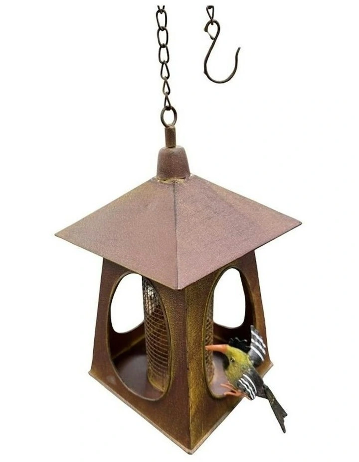 Hanging Birdhouse With Toucan Bird 10.75x6.75x48.5 in Brown image 2