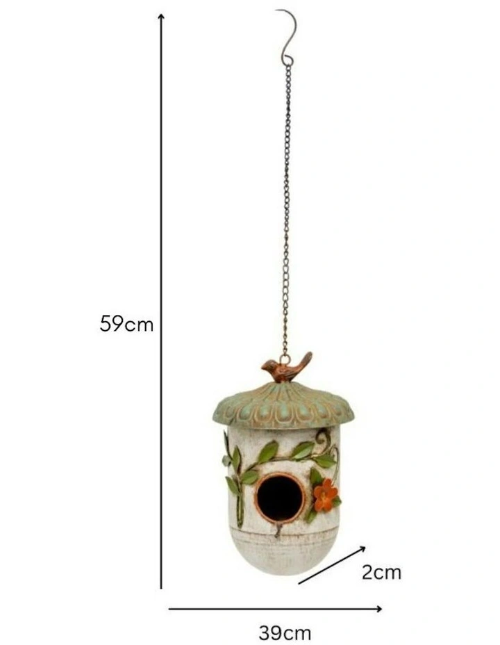 Perched Paradise Hanging Birdhouse in Multi image 5