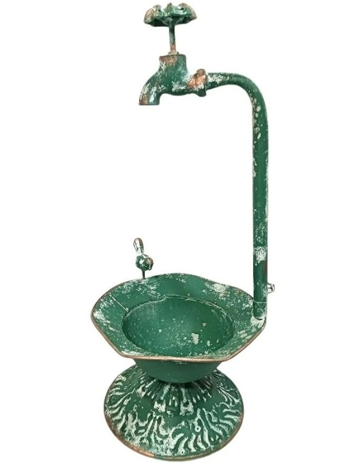 Bird Feeder With Tap 23.5x23.5x43Hcm in Green image 2