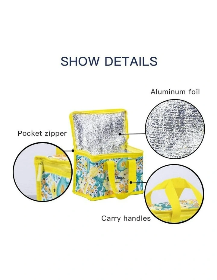LAZY DAYZ Food Safe Insulated Kids Lunch Box Cooler Bag - Tamara Yellow image 4