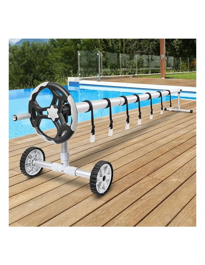 Pool Cover Roller 4.5m Adjustable Solar Blanket Reel Swimming Grey image 2