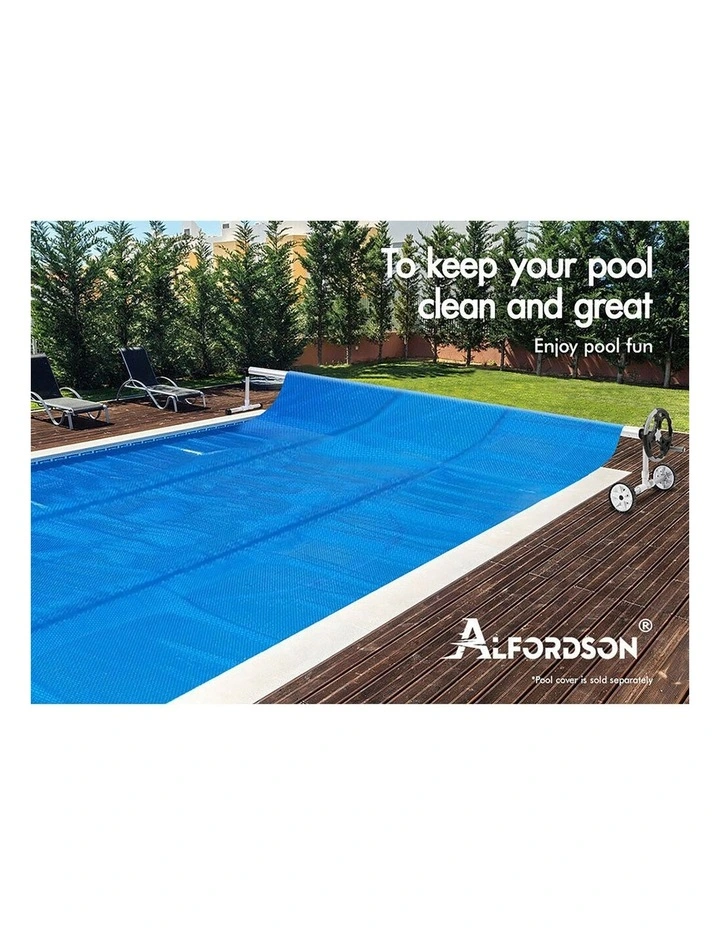 Pool Cover Roller 4.5m Adjustable Solar Blanket Reel Swimming Grey image 3