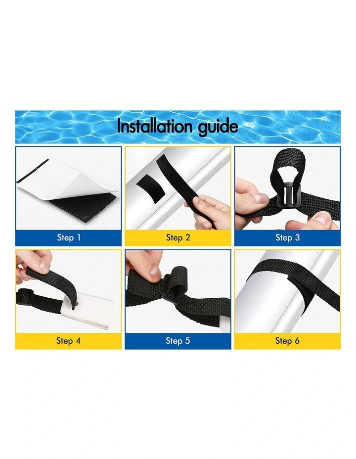 Pool Cover Roller Straps Kit 8PCS Swimming Pool Blanket Attachment image 3
