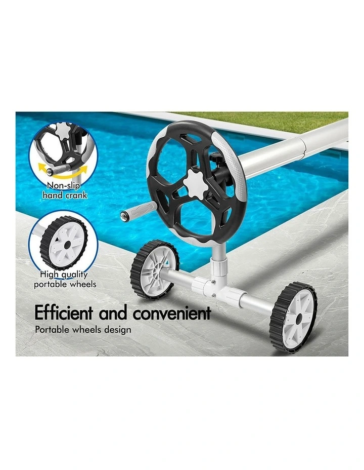 Pool Cover 500 Micron Solar Blanket Swimming 6M Grey Roller 7X4M image 4