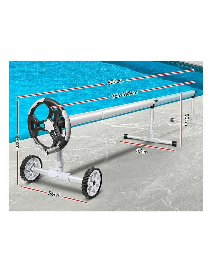 Pool Cover 500 Micron Solar Blanket Swimming 6M Grey Roller 7X4M image 6