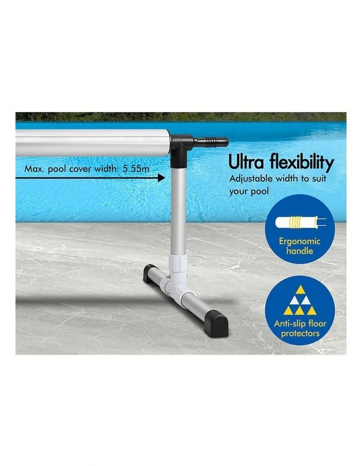 Pool Cover 500 Micron Solar Blanket Swimming 6M Grey Roller 7X4M image 7