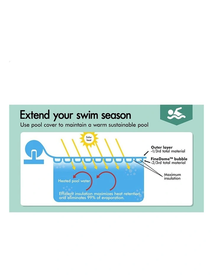 Pool Cover 500 Microns Solar Blanket Swimming Isothermal 7X3.5M image 3