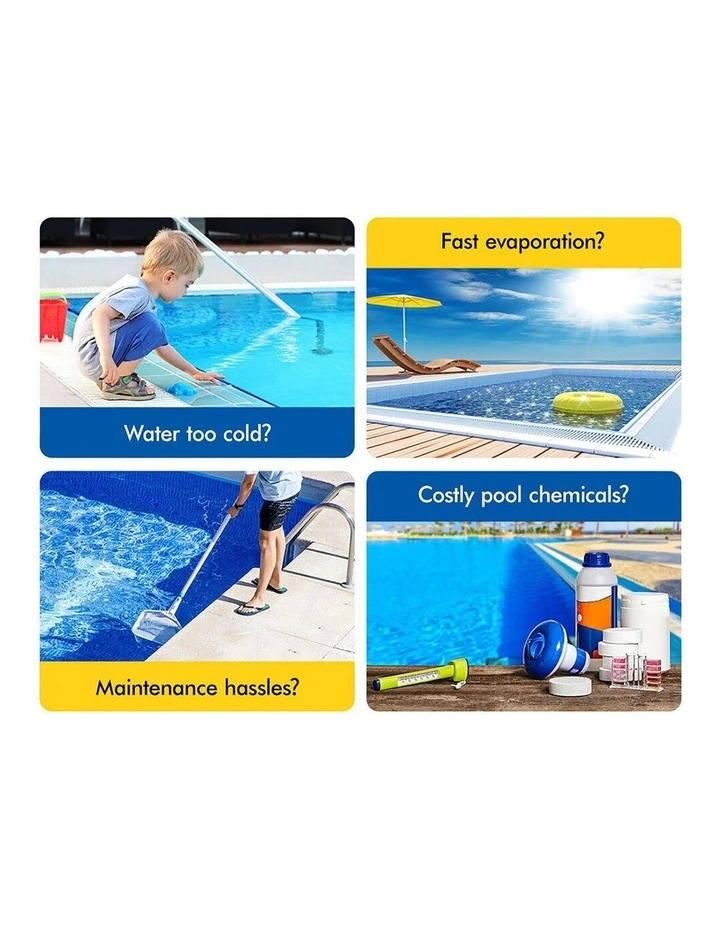 Pool Cover Roller 4.5m Adjustable Solar Blanket Reel Swimming Blue image 5