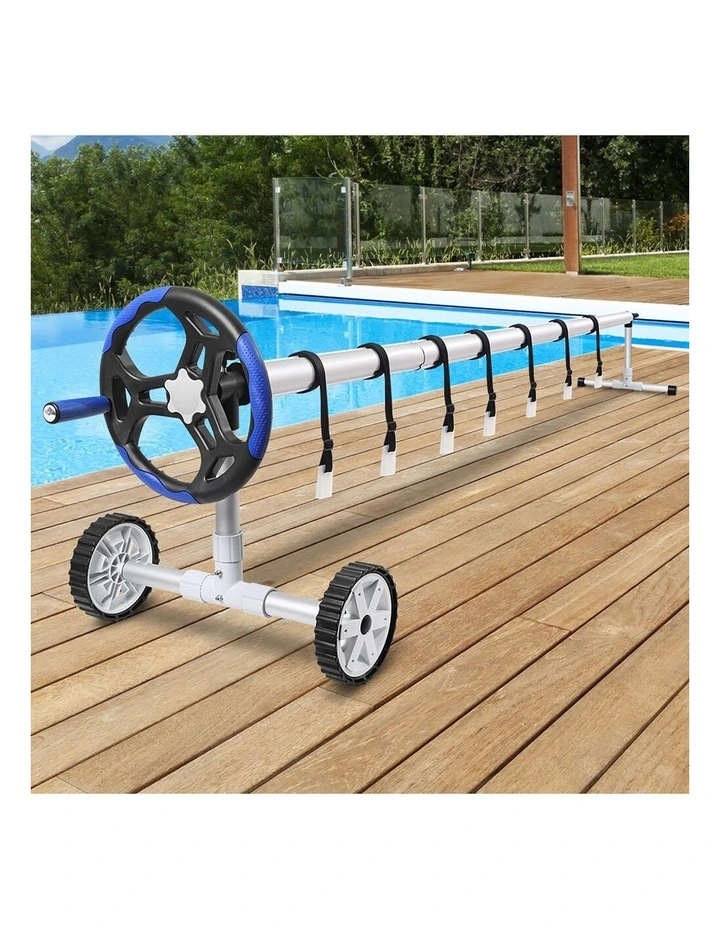 Pool Cover Roller 4.5m Adjustable Solar Blanket Reel Swimming Blue image 6