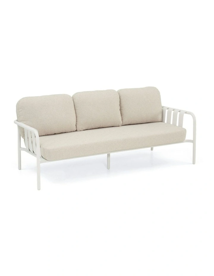 Mornington Outdoor 3 1 1 Lounge Setting with Coffee table and Side White image 2