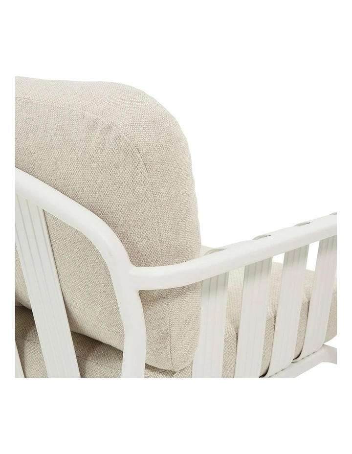 Mornington Outdoor 3 1 1 Lounge Setting with Coffee table and Side White image 4