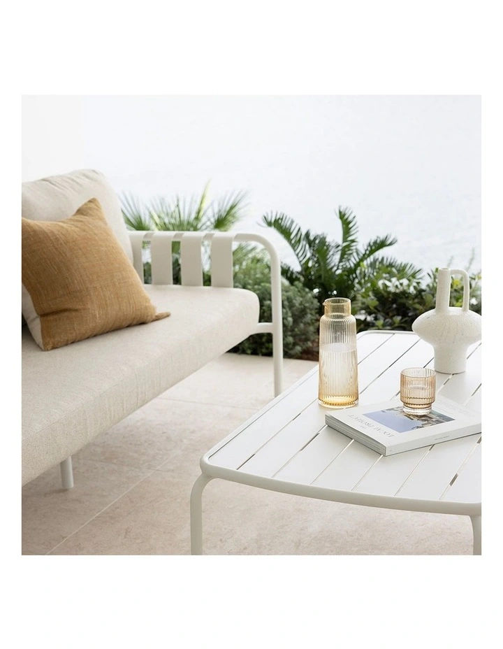 Mornington Outdoor 3 1 1 Lounge Setting with Coffee table and Side White image 6