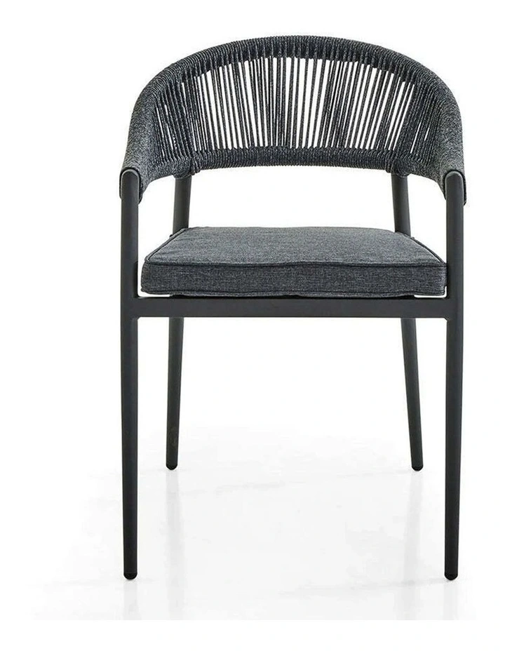 Southport Outdoor 2.17m Aluminium and Ceramic Table with 8 Finley Chair Slate Grey image 6
