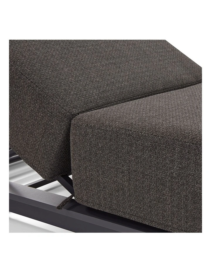 Whitehaven Outdoor Aluminium Single Sun lounge Charcoal & Deep Granite Cushions image 6