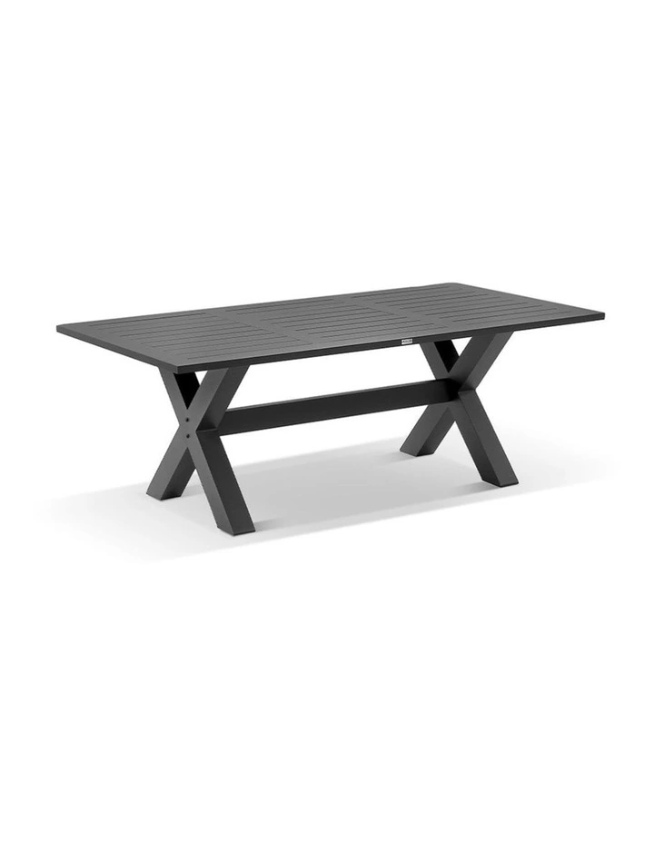 Tahitian 2.1m Aluminium Dining Table with 8 Patonga Chairs Charcoal image 2