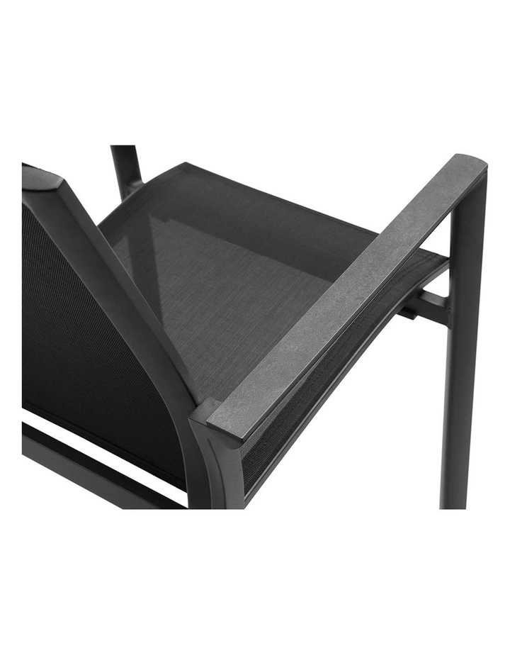 Tahitian 2.1m Aluminium Dining Table with 8 Patonga Chairs Charcoal image 4