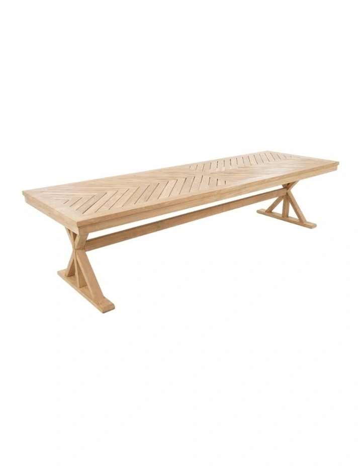 Darlington Outdoor 2.5m Teak Timber Table image 2