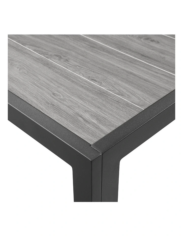 Southport Outdoor 2.17m Aluminium and Ceramic Table with 8 Alpine Chair Slate Grey image 7