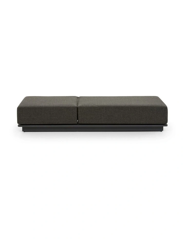 Whitehaven Outdoor Aluminium Single Sun lounge Set Charcoal & Deep Granite Cushions image 3