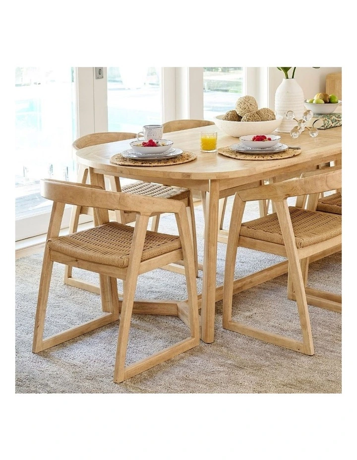 Kingscliff 10 Seater Rectangle Indoor Timber Dining Table and Chairs Setting image 2