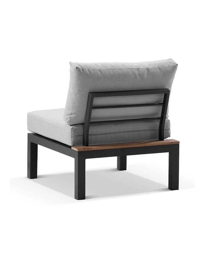 Nova Package C Outdoor Aluminium Modular Corner Lounge Charcoal & Textured Olefin Grey Cushions image 3