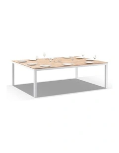 Tuscany 10 Seater Teak and Aluminium Dining Table White