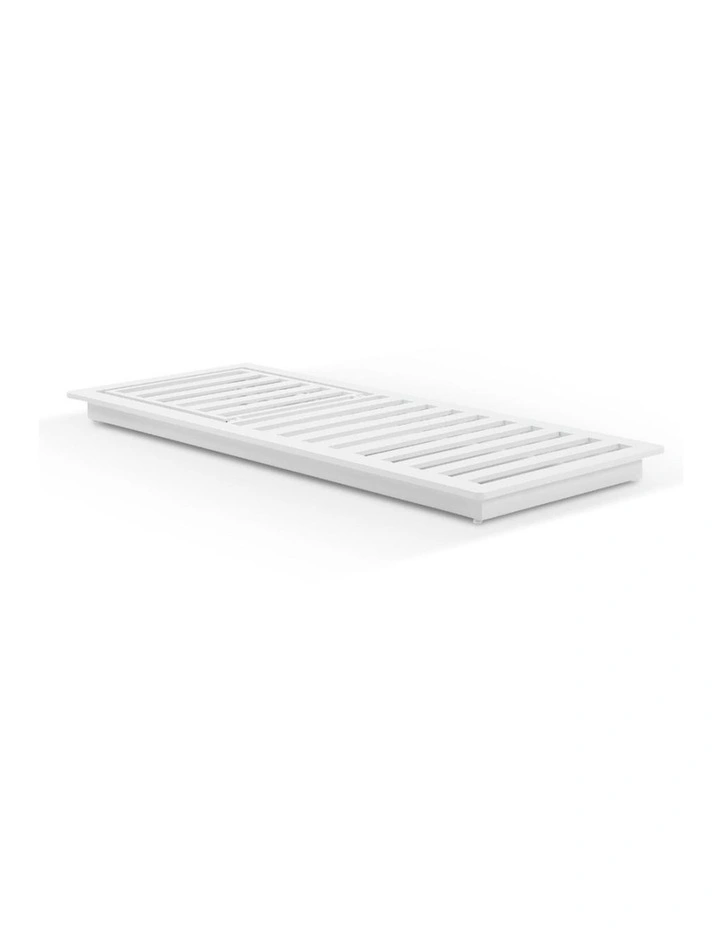 Whitehaven Outdoor Aluminium Single Sun lounge White & Sandstone Olefin Cushions image 4
