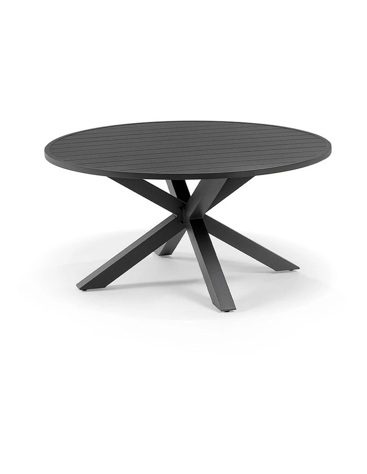 Houston Outdoor 1.5m Round Aluminium Dining Table Charcoal image 1