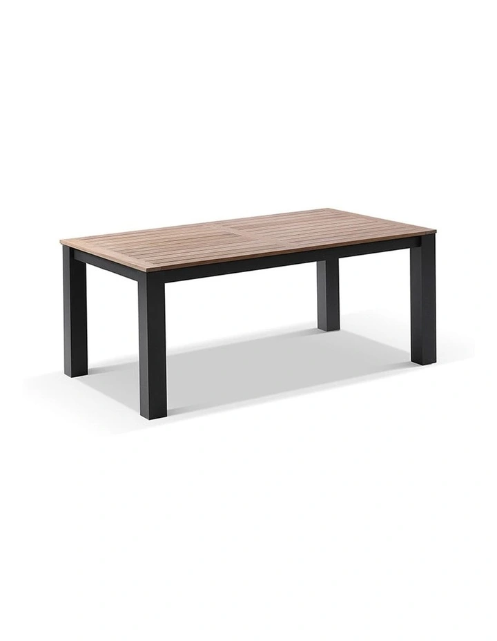 Balmoral 1.8m Teak Top Aluminium Table Charcoal image 2