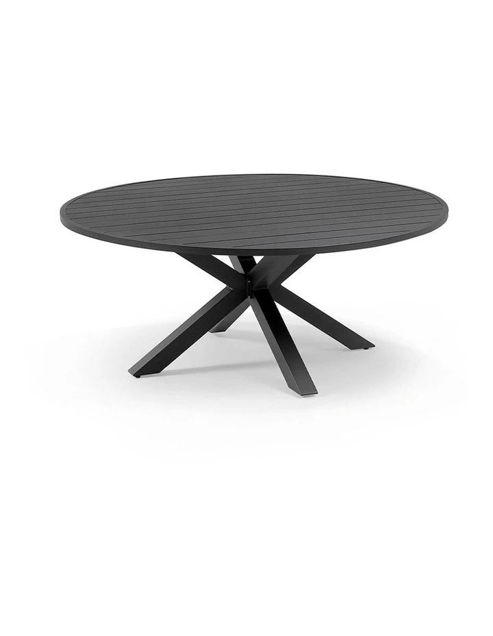 Houston Outdoor 1.8m Round Aluminium Dining Table Charcoal image 1