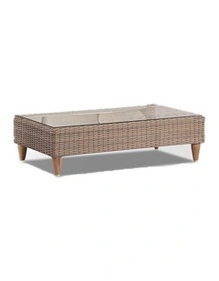 Carolina Outdoor Wicker Coffee Table in Brushed Wheat