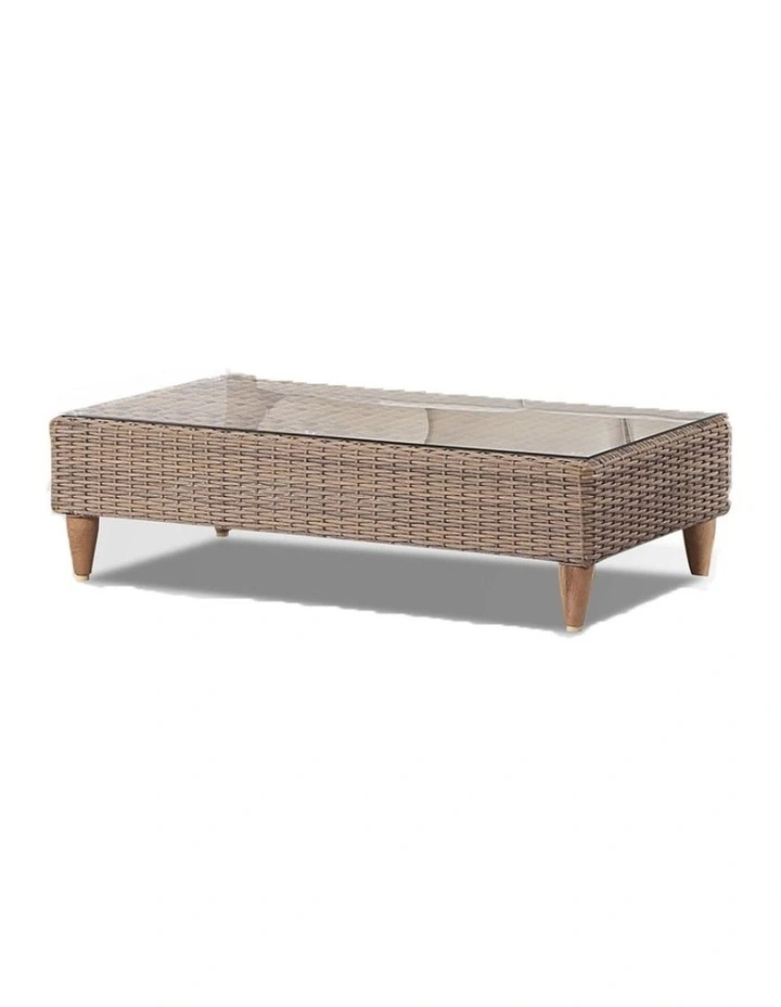 Carolina Outdoor Wicker Coffee Table in Brushed Wheat image 2