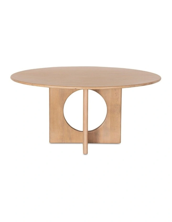 Glenorie Indoor 4 Seater Round Timber Dining Table and Chairs Setting image 2