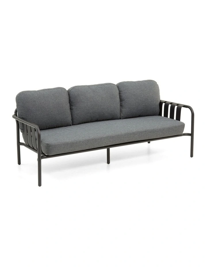 Mornington Outdoor 3 1 1 Lounge Setting with Coffee table and Side Midnight image 2